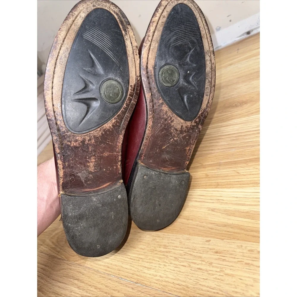 GH Bass Weejuns  Kiltie Loafers Burgundy Leather Made in USA Mens 9.5D